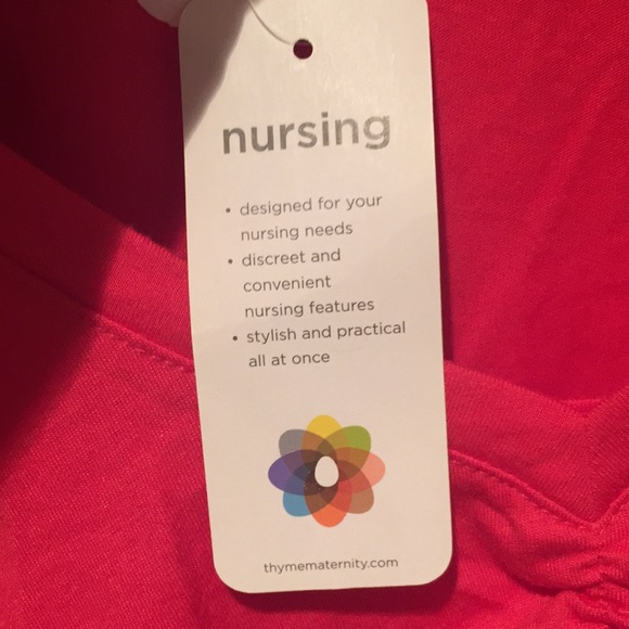 Thyme XXL Red Maternity Top - Picture 3 of 3